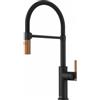 Franke Maris Stripes Semi-Pro - 115.0747.680 Miscelatore Cucina da Incasso Monocomando con doccia orientabile doppio getto con funzione spray e canna girevole bi-colore Black Matt e Copper