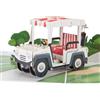 Cardology - Biglietto pop-up golf | Biglietto d'auguri 3D con carrello da golf - Interno vuoto, adatto per tutte le occasioni, compresi compleanni, festa della mamma o festa del papà | Fatto a mano