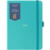 BusyB Busy B 2026 Diary A6 Weekly Planner with To-Do Lists & Notes Pages - Compact Turquoise Journal - Week-to-View Layout, 3 Pockets & Year Planner