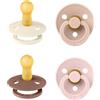 BIBS Colour, Set di 4 ciucci, succhietto senza BPA