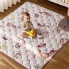 COMOMY Tappeto Gioco Bambini 127x127 cm, Pieghevole e Lavabile - Tappetone Neonato Morbido ispessita con Fondo Antiscivolo per Gattonamento, per Box, Rosa