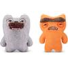 Fuggler Hairy Fuggs Serie 1 da 23 cm di ZURU, peluche Funny Ugly Monster, 2PK(Old Tooth - Moustache - Grey and Munch Munch - Mono - Orange)