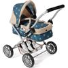 Bayer Chic 2000® Passeggino per bambole Smarty - stelle turchese beige - pieghevole - con tettuccia, borsa, cuscino e coperta - altezza manico 56 cm - per bambini dai 2 anni in su