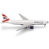 Herpa modello di aereo British Airways Boeing 777-200 oneworld in scala 1:500 - modello di aereo, pezzo da collezione, miniatura deco, statuetta in metallo senza supporto