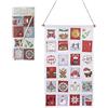 Trimits Crea il tuo calendario dell'Avvento tascabile in tessuto, 31 x 55 cm, bianco