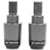 ZYUHUA Per: YAMAHA TDM 900 850 900A TDM900 TDM850 Accessori moto Manopole manubrio in alluminio CNC Tappi terminali for manubrio 7/8 Inch 22mm(Titanium)