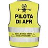 Fashion Graphic Gilet Pilota di Apr Drone Mod1 Alta visibilità Giallo Giubbotto Tre Taglie Catarifrangente Sicurezza ISO EN20471 (L/XL)