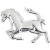 CCOZD Adesivo Auto per Ferrari SF90 F8 812 458 456 296 430 F12 Fender Window Bumper Body Badge Emblem 3D Accessori Cavalli da Corsa in Metallo,Left-Silver