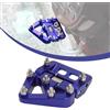 Runfarr Pedale Freno Posteriore Moto Pedana Punta Pieghevole CNC Blu