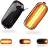 MKptopia LED dinamico marcatore laterale luce di rotazione marcatore laterale parafango lampeggiante sequenziale compatibile con Au-di A3 S3 8P A4 RS4-nero (versione aggiornata)