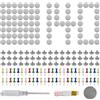 JJZGPP 140Pcs Kit Riparazione Cielo Auto, Riparazione Tetto Bottoni Cielo Auto Set | Riparazione Automobilistica Rivetti Pulsante di Riparazione con 100Spilli Colorati 1Cacciavite 1Metro a Nastro per Tutte Auto