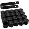 AYHYHLJZJ 20 pz Tappo dado ruota 19 mm, copridado ruota auto universale, tappi bullone ruota in plastica ABS, copridado 19 mm con strumento di smontaggio per la maggior parte dei veicoli (nero)