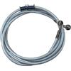 MOCNT 70cm Tubo Olio Freno Moto 28 Gradi Tubo Freno Olio Idraulico Frizione Motocross Tubo Flessibile Olio Freno Idraulico Rinforzato Intrecciato in Acciaio Cavo Linea Argento