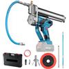 LIROPAU Ingrassatore a Batteria, ingrassatore da Compatibile con Makita 18V | 10000 PSI, ingrassatore elettrico a batteria tubo da 45 cm, 1 pinza di bloccaggio, punta appuntita, corto, bocca