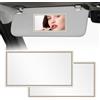 JSMTKJ Auto Make-up Spiegel Set 2 Stück Sonnenblenden Spiegel mit HD Glas | für perfektes Schminken im Auto | Universell Kosmetikspiegel für Sonnenvisier & Kopfstütze