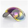 Naroote Visiera per Casco Aperta, Lente Antivento a per Moto, Lente per Casco Infrangibile per PC con 3 Scatti e Staffa, Ideale per Caschi retrò, 2 Cm (arcobaleno)