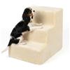 Relaxdays scala per cani, 3 gradini, HxLxP 36,5x35x45cm, beige