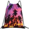 Generic Zaino con Coulisse Palm Tree Borsa con Coulisse Pieghevole Sacchetta Sportiva Resistente Sacca da Palestra per Spiaggia Viaggi Vacanze