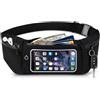 LYMISPIYA Marsupio da corsa per cellulare con touchscreen e cerniera impermeabile, regolabile, da corsa, jogging, marsupio ultraleggero, per smartphone fino a 6,9 pollici