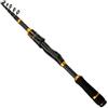 Marchfunny Canna da pesca telescopica in carbonio, 1, 8, 2, 4 m, con guide rinforzate in metallo e carico di 2 kg, per acqua dolce e salata (1,8)