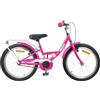 LoogCape Bicicletta per bambini da 18 pollici, per 5-7 anni, rosa chiaro, con sella e manubrio regolabili, robusto telaio in acciaio, freno a cerchione, adatta per città, tempo libero e attività