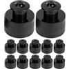 HAPINARY 12 Pezzi Tappi di Plastica Nero per Bottiglie d Acqua Chiusura a Tenuta Push-Pull, Compatibili Bottiglie Sportive e Minerali, Diametro 28 Denti, Antigoccia