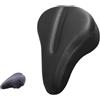 Belnotelt Cuscino per sella della bicicletta in silicone ispessito, ampio e confortevole, con cinghie antiscivolo, design traspirante e ventilato per ciclismo, riflettente (B)