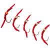 U/D Red San Juan Squirmy Wormy Trout Worm Mosche Assortimento 5 Pezzi