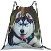 JBJGKHLP Husky Dog Print Zaino con coulisse Donne Uomini Sport Allenamento Viaggi Yoga Borsa Fitness Portatile