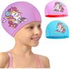 Echehi Cuffia Piscina Bambino Unicorno 2 pezzi, Cuffia Piscina Donna in Poliestere Impermeabile