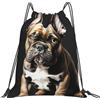 JBJGKHLP Zaino con coulisse con stampa bulldog francese con orecchie lunghe, da donna, da uomo, per sport, allenamento, viaggi, yoga, borsa fitness portatile