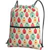 YYHWHJDE Zaino con coulisse con stampa di coccinelle, leggero, impermeabile, con tasca con cerniera, per viaggi ed escursioni