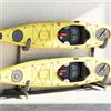 LoogCape Scaffale per 2 kayak, 250 x 57 x 127,5 cm, in acciaio, nero, regolabile in altezza, resistente alla corrosione, per acqua, esterni, fiume, mare, trasporto, protezione