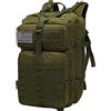 KQFCAZRE Zaino Tattico per Zaino da Giorno Militare per Borsa da Campeggio All'aperto da 50 Litri, Verde
