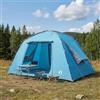 LoogCape Tenda con tetto blu, in poliestere, 300 x 210 x 156 cm, per fino a 4 persone, leggera, per campeggio, festival, protezione dalla pioggia