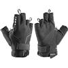 Leki Guanti Corti Nordic Breeze Shark, Schwarz-Weiss, EU 10