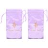 TEHAUX Borsa per Scarpette da Balletto in Poliestere Elegante e Leggera, 2 Pezzi, Protezione per Scarpe da Danza e Punta Durante Prove e Spettacoli