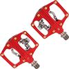 Bediffer Pedali Automatici a Doppio Lato con Tacchette Piattaforma Multiuso per e Guida Piatta Perfetto per Mountain Bike Costruzione in Alluminio 1 Paio (Rosso (in scatola))