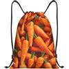 Generic Zaino con Coulisse Carrot Harvest Sacchetta Sportiva Impermeabile Sportiva Zainetto Resistente Drawstring Backpack per Unisex Viaggi Spiaggia