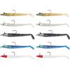 MEMOFYND Esche da pesca morbide con gancio singolo, esche in mare, cucchiai a capannone, esche e attrezzi da pesca, adatti per acqua salata e dolce (11 cm)