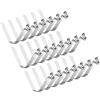 PATIKIL 10 X 8mm Ganci per Pagaia da Kayak, 20Pz Ganci A Molla A Forma di V in Acciaio con Perno Singolo A Pulsante per Tubi per Tenda, Argento, Lunghezza 50mm