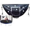 zwxqe Trampolino Basket Hoop, Lightweight Backboard Set, Padded Rim Toy, Dunk Fitness System, Jumping Board Accessory for All Ages Kids Children Play Area Outdoor Activity