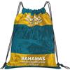 Generic Zaino con Coulisse Bahamas Flag Independence Day 2024 Borsa con Coulisse Pieghevole Sacchetta Sportiva Resistente Sacca da Palestra per Viaggi Unisex Vacanze