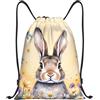 Generic Zaino con Coulisse Butterfly Bunny Garden Sacchetta Sportiva Pieghevole Sacca da Palestra Leggero Borsa con Coulisse per Viaggi Unisex Vacanze