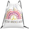 Generic Zaino con Coulisse Sarcoma Cancers Awareness Month Sacchetta Sportiva Grande capacità Borsa con Coulisse Leggero Drawstring Backpack per Scuola Viaggi Spiaggia