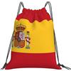 Generic Zaino con Coulisse Spain Flag Sacchetta Sportiva Grande capacità Borsa con Coulisse Impermeabile Drawstring Backpack per Spiaggia Vacanze Viaggi