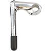KQFCAZRE Attacco Manubrio per Bicicletta con Staffa Riser Gooseneck in Alluminio Morsetto Manubrio Verticale Rinforzato Accessori Leggeri Adatti a, d'Argento