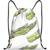 Generic Zaino con Coulisse Asparagus Bundles Borsa con Coulisse Pieghevole Sacca da Palestra Leggero Drawstring Backpack per Vacanze Scuola Unisex