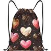 Generic Zaino con Coulisse Heart Shaped Chocolates Borsa con Coulisse Leggero Sacchetta Sportiva Resistente Drawstring Backpack per Scuola Unisex Spiaggia