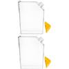 JOINPAYA Set 2 Bottiglie d Acqua Design a Tappo Triangolare Antigoccia Piatte in Plastica 450ml Resistenti e Portatili per Viaggio e Attività all Aperto Riutilizzabile